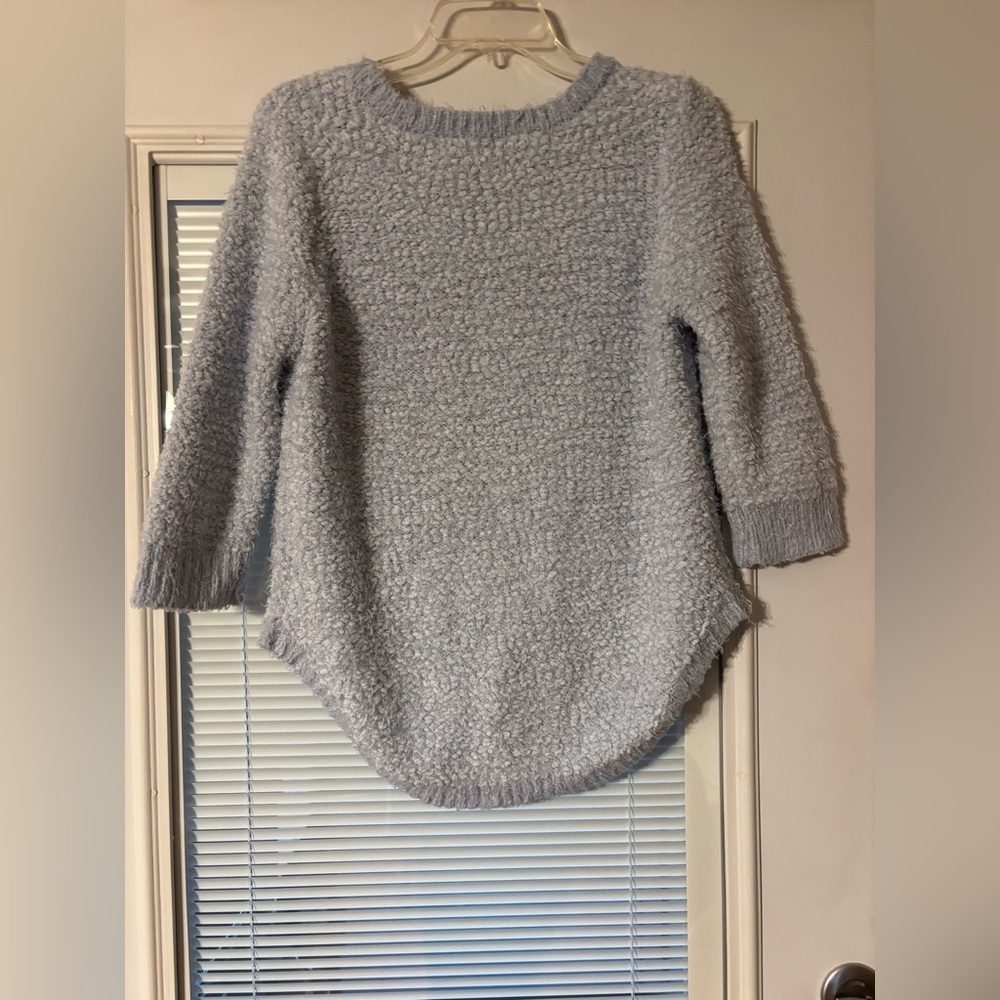 JohnPaulRichard Light Gray Bubble Knit Crewneck Sweater - Picture 5 of 8
